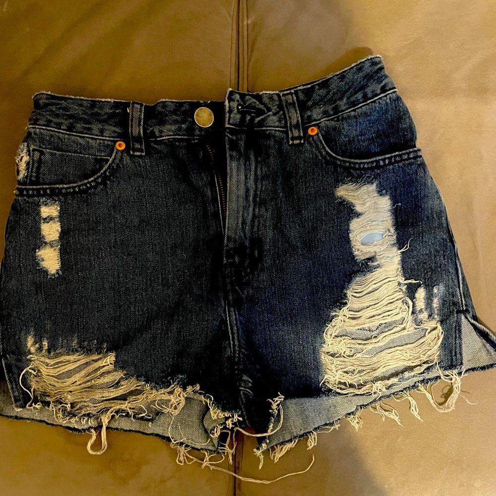 ASOS dark denim shorts
